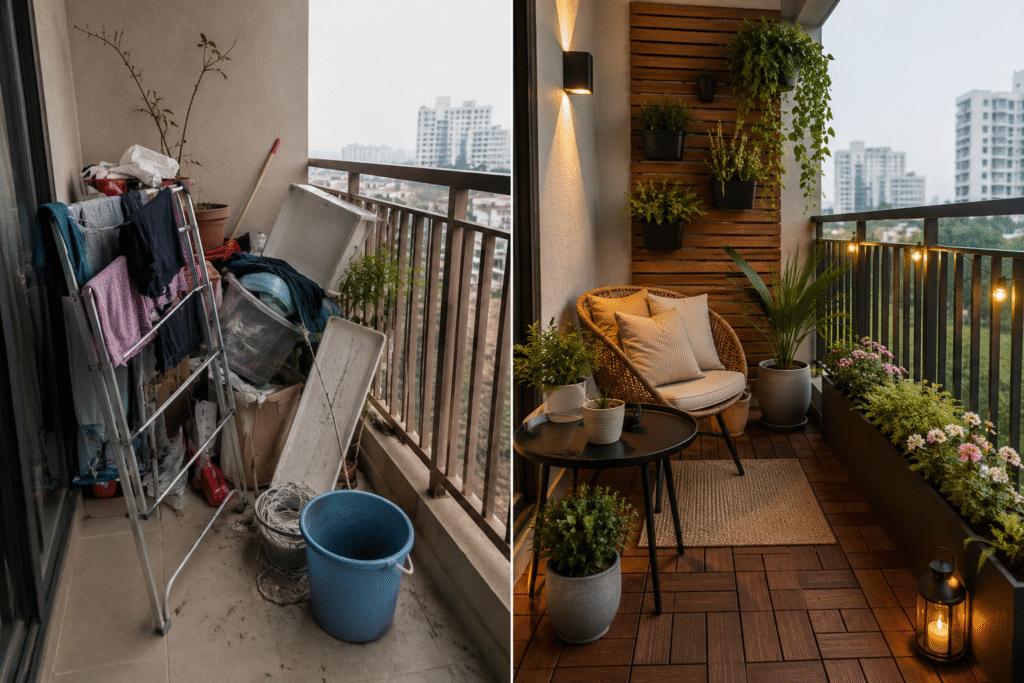 Common balcony garden ideas and stylish modern balcony makeover transformation