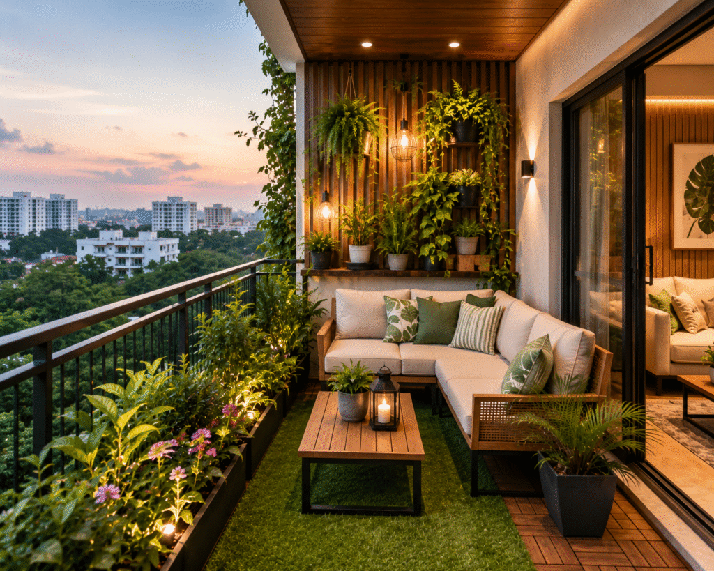 Modern Balcony Design Ideas for Home Interiors by Swarga Balcony Makeovers