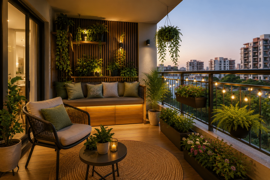 Unused Balcony Makeover transforming an empty balcony into a cozy, functional living space