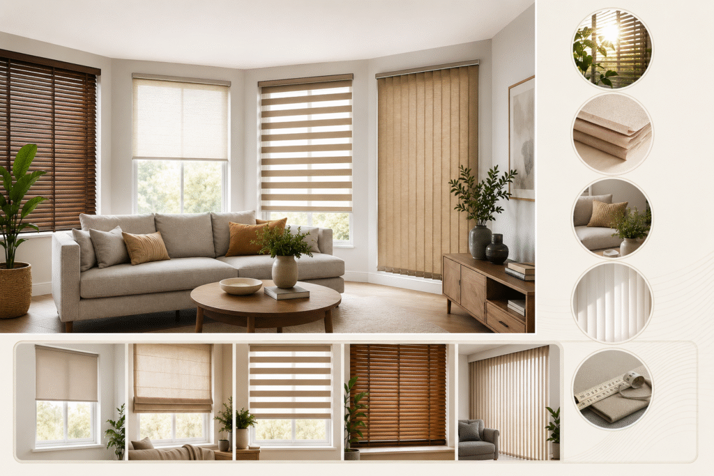 Window Blinds for Home featuring stylish modern blinds for privacy and sunlight control
